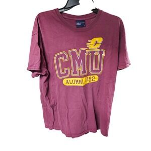 MV Sport CMU Alumni 1892 Maroon T-Shirt Central Michigan University Large‎